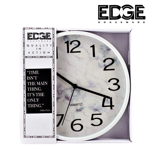 Edge Houseware 30CM Silent Non-Ticking Wall Clock Round Battery Operated Decorative Wall Clocks