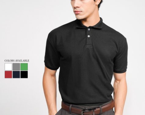 Cotton Plain Polo Shirt for Men Honeycomb Black White Short Sleeve Polo For Men Trendy Tops