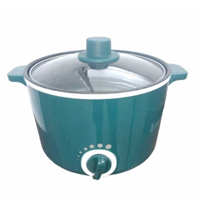 Electric Pot Cooker Multifunction Adjustable Heat Electric Frying Hot Pot Glass Cover