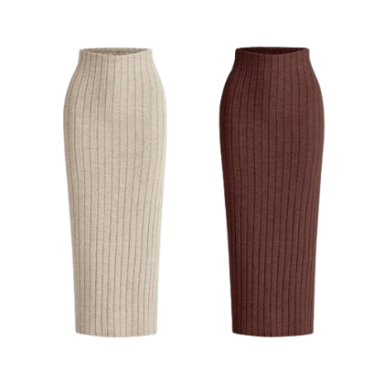 Lovito Women Casual Plain Textured Fabric Skirts L73AD118