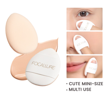 Focallure Mini-Size Powder Puff Travel Friendly Finger Shape Puff Soft High Quality Cosmetic Puff Sponge Makeup Tools