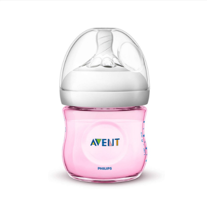 Philips AVENT 4oz Natural Baby Bottle Pink