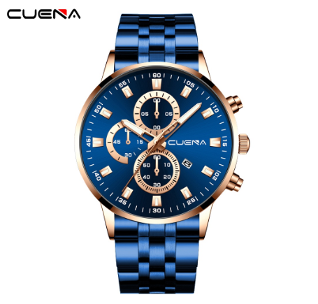 CUENA Men's Watches Original Brand Luxury Business Analog Quartz Waterproof 6025 M7
