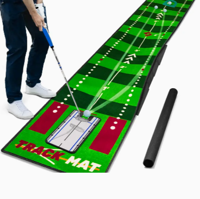 SAPLIZE Golf Putting Mat With Visible Trajectory, Multiple Training Modes Putting Mat With Alignment Mirror And Adjustable Slopes