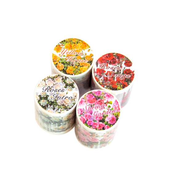 Washi Tape Floral Garden Decorative Tapes for Scrapbooking Supplies Junk Journal Art Crafts