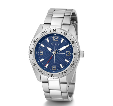 Guess Classic Silver Stainless Steel Watch for Men GW0327G1