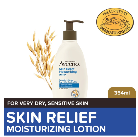 Aveeno Skin Relief Body Lotion 354ml - Lotion for Sensitive/Dry/Itchy Skin, Eczema,Atopic Dermatitis