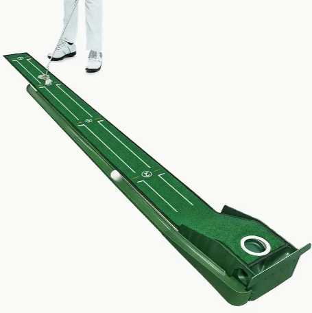Portable Mini Golf Putting Training Mat For Indoors And Outdoor, Golf Automatic Return Machine, Putting Training Aid With Alignment Guides, Compact Edition, Golf Accessories