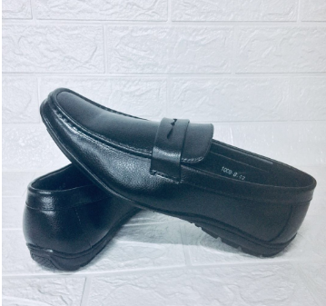 Formal Office School Black Shoes Leather For Men Classic Style with Shoelace