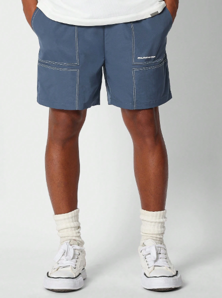 SUMWON Nylon Short With Contrast Stitching Detail