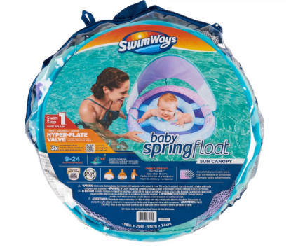 SwimWays Mermaid Baby Spring Float with Canopy