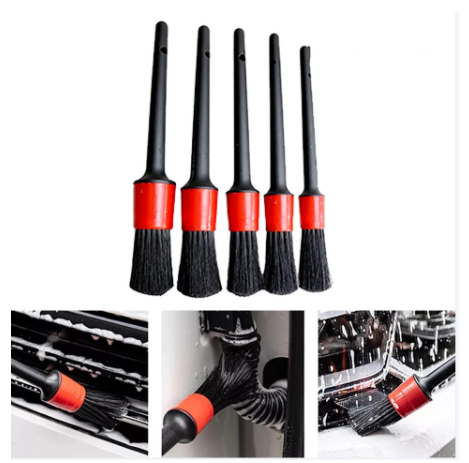 5PCS Car Detailing Brushes Clean Seat Detail Brush Car Wash Slit Brush for Cleaning Car Interior