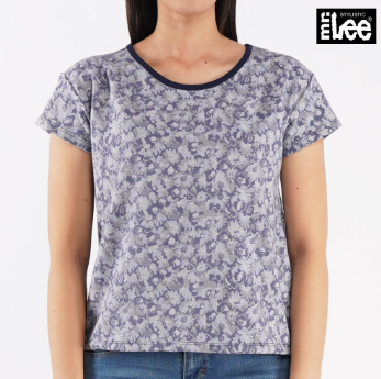 Stylistic Mr. Lee Ladies Basic Tees Round Neck Shirt for Women Trendy Boxy Fit 134097-U Blue