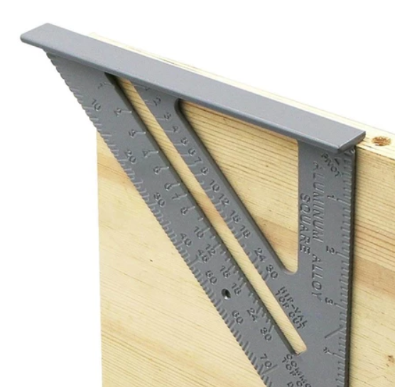 XU Triangle Rule 90 Degree Thickening Angle Rule Aluminum Alloy Carpenter Measurement Square Ruler S
