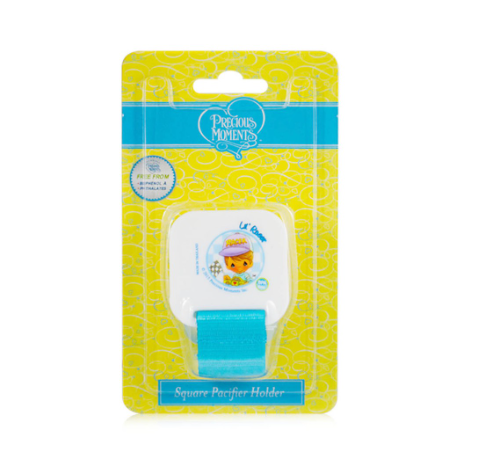 Precious Moments Square Clip Pacifier With Silicone Holder