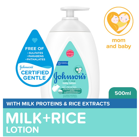 Johnson's Milk+Rice Baby Lotion 500ml-Lotion for Baby,Baby Essentials,Baby Body Lotion,Milk Lotion