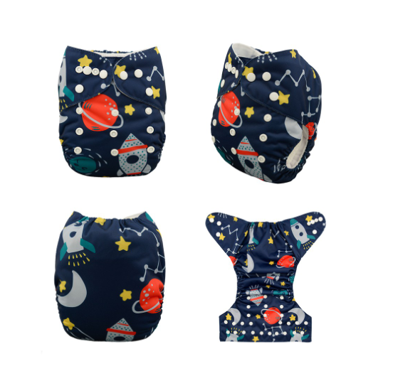 Alva Baby Cloth Diapers Washable Reusable Real Cloth Pocket Nappy Diaper Only No Insert For 3-15kg 6.6-33.1Ibs Baby And Newborn D17