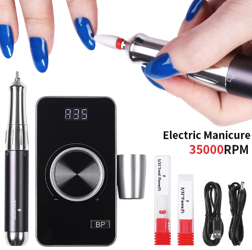 Born Pretty Professional Machine Electric Nail Drill Set Uv Gel Remove Tools Kit