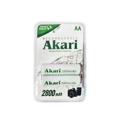 Akari Rechargeable Battery AA (ARB2800MH-BP2)