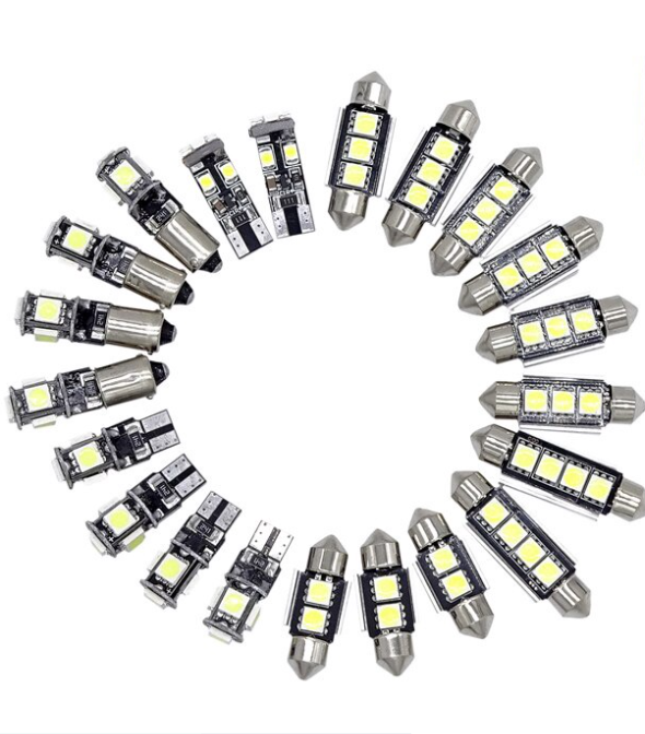 Car LED Dome Map Reading Lamp White Lights Auto Interior Lighting Bulbs Accessories Kit for BMW 5 M5 E60 E61 Automobile interior light