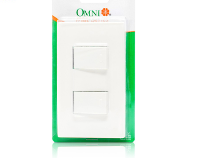 OMNI 1 Way Switch 2 Gang 16A W-Series WP2-S13