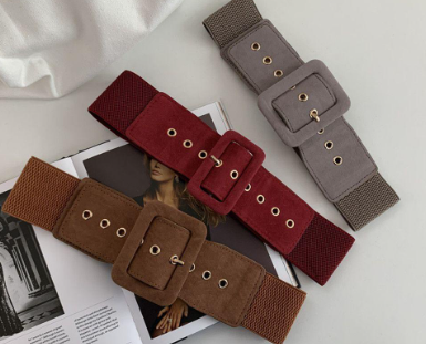 Fashion Waist Belts For Coat Sweater Leather Strap Wide Belt Woman Elastic Luxurious For Down Jacket Dress Waist/Multicolor