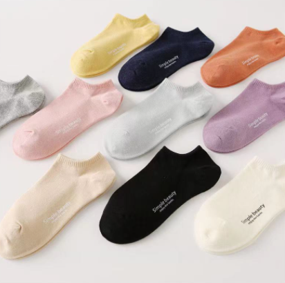 Lucky7 10 Pairs Korean Ankle Socks For Unisex Candy Colors Casual Socks Cotton Fabric Sport Socks