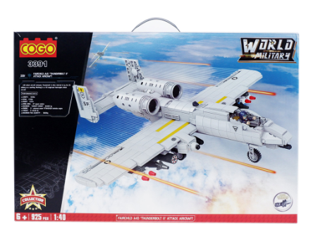 Cogo World Military Fairchild Thunderbolt Aircraft Building Blocks