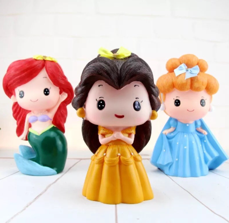 DIY Kid’s Activity Painting set Coin Bank Disney Princess Castle cartoon character piggy coinbank