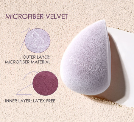 FOCALLURE Makeup Blender Sponge Soft Cosmetic Puff Complexion For Wet & Dry Using