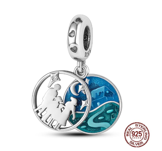 925 Sterling Silver Green Series Tree Cactus Avocado Pendant DIY Charm Beads Fit Original Pandora Charms Bracelet Women Jewelry D4