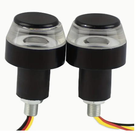 2pcs Motorcycle LED Turn Signal Handle Light, Mountain Bike Handle Light, Dual Color LED Handle Blockage Signal Light