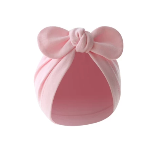 Some Baby Bowknot Beanie Hat Large Turban Hat for Newborn Boys Girl 0-12M Soft Breathable Headdress Universal Photo Hat BH21