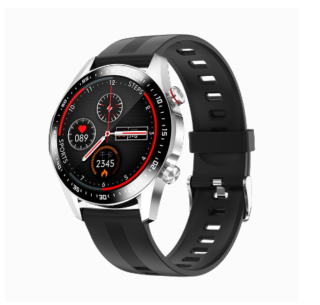 FILIEKEU Smart Watch Men Huawei Same Model Bluetooth Call Waterproof Sports Fitness Tracker Fashion Steel Strap Smartwatch SILICONE SILVER