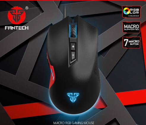 FANTECH X15 PHANTOM MACRO RGB GAMING MOUSE - Black