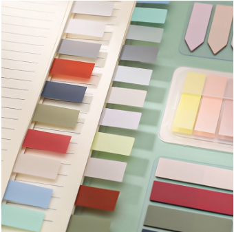 Morandi Simple Sticky Notes 100 Sheets 0.5*2in Memo Pads Students Stationery Supplies