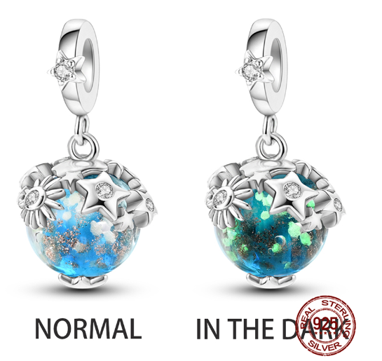 New Arrivals 925 Silver Life Tree Pendants Feather Planet Trunk Travel Girl Charms Beads Fit Original Pandora Charms Bracelet Women DIY Jewelry 007