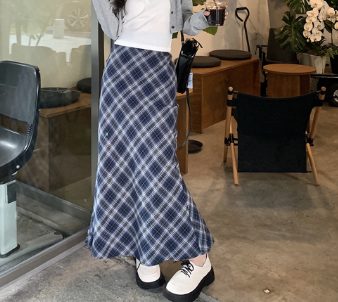 Lovito Women Split Fishtail Y2K Skirts LNA20192 Blue