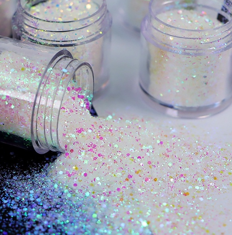 Crystal Love Series Nail Art Glitter Powder Sparkly Laser Symphony Chameleon Fine Dust Charms Nail Supplies for Professionals