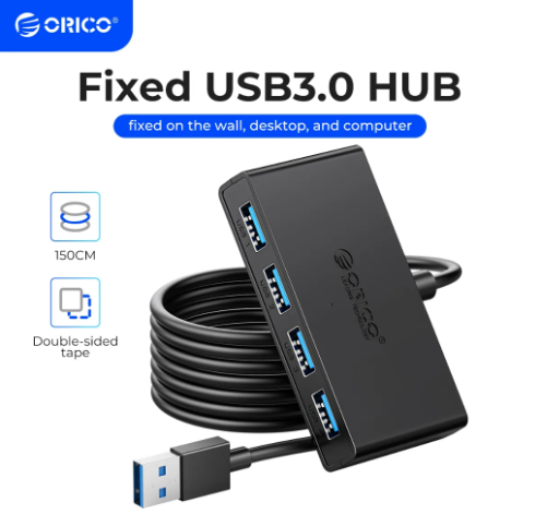 ORICO USB HUB Long Cable 4 Port USB 3.0 Splitter With Micro USB Power Port Multiple High Speed OTG Adapter for Computer Laptop