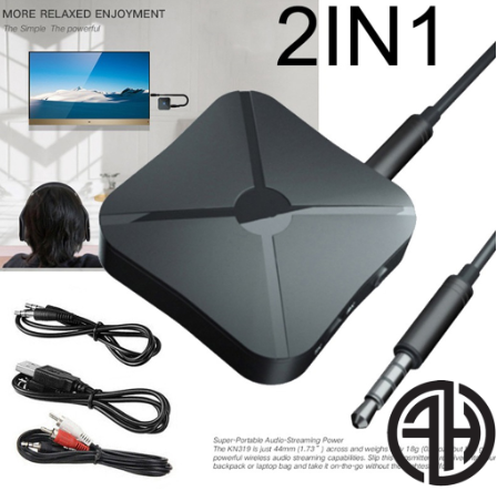 2 in 1 Wireless Bluetooth 4.2 Audio Transmitter Receiver TV Car Music Receiver Universal Adapter