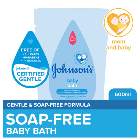 Johnson's Baby Bath 600ml Refill - Baby Essentials, Baby Care, Baby Wash, Body Wash for Baby