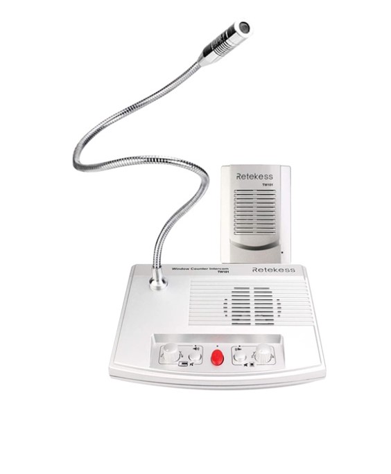 TW101 Window Speaker System Window Microphone And Speaker Bank Intercom for Glass Intercom System for Business 2 Way