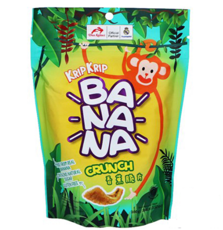Krip Krip Dua Kelinci Banana Crunch Chips 100g