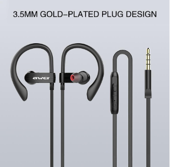 Awei ES-160i In-Ear Earphones Headset Earbuds With Microphone Super Bass Headphones Sport Earpiece