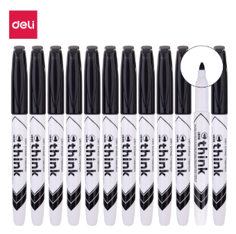 Deli EU00620 Think Dry Erase Whiteboard Marker Black 12pcs/box (1BOX) [7531U00620P12]