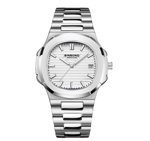 Binbond Original Luxury Retro Parrot and Conch Men's Watch Men's Luminous Fashion Waterproof Square Stainless Steel Men's Watch M04