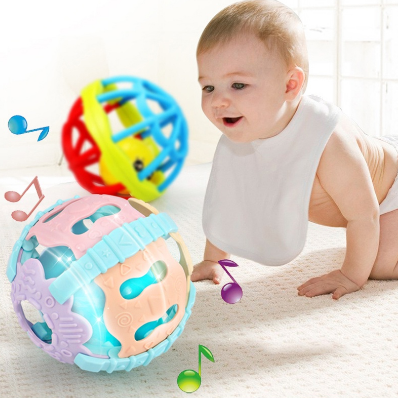 Ready Stock Baby Toy Rattles Develop Intelligence Activity Grasping Toy Fun Little Loud Bell Ball Newborn Child Hand Bell Rattle