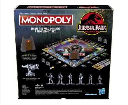 Hasbro Gaming Monopoly Jurassic Park Board Game