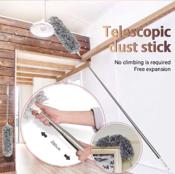 Telescopic Microfiber Duster Extendable Magic Cleaning Brush Feather Long Handle Extension IP